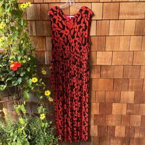 EUC Plenty by Tracy Reese Black/Red Floral Print Robin Dress in Women's X-Large